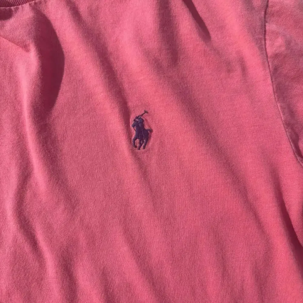 Polo Ralph Lauren Long Sleeve Tee Men's M Pink Pony Logo